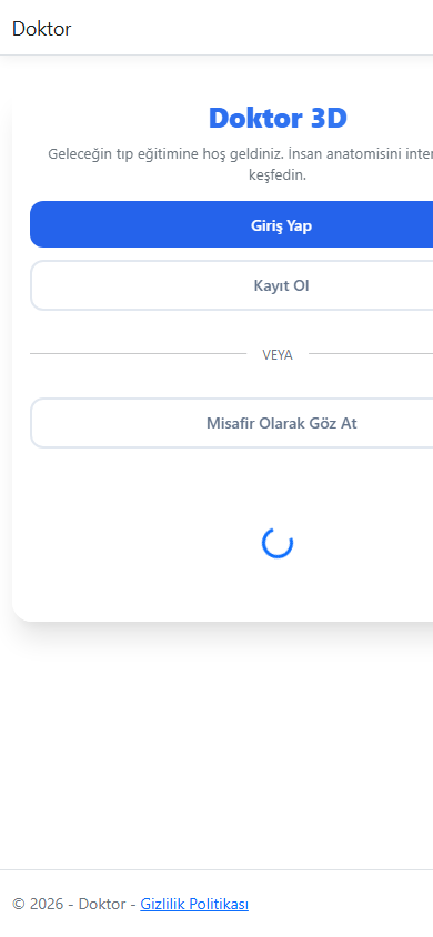 Doktor gerçek mobil ana sayfası
