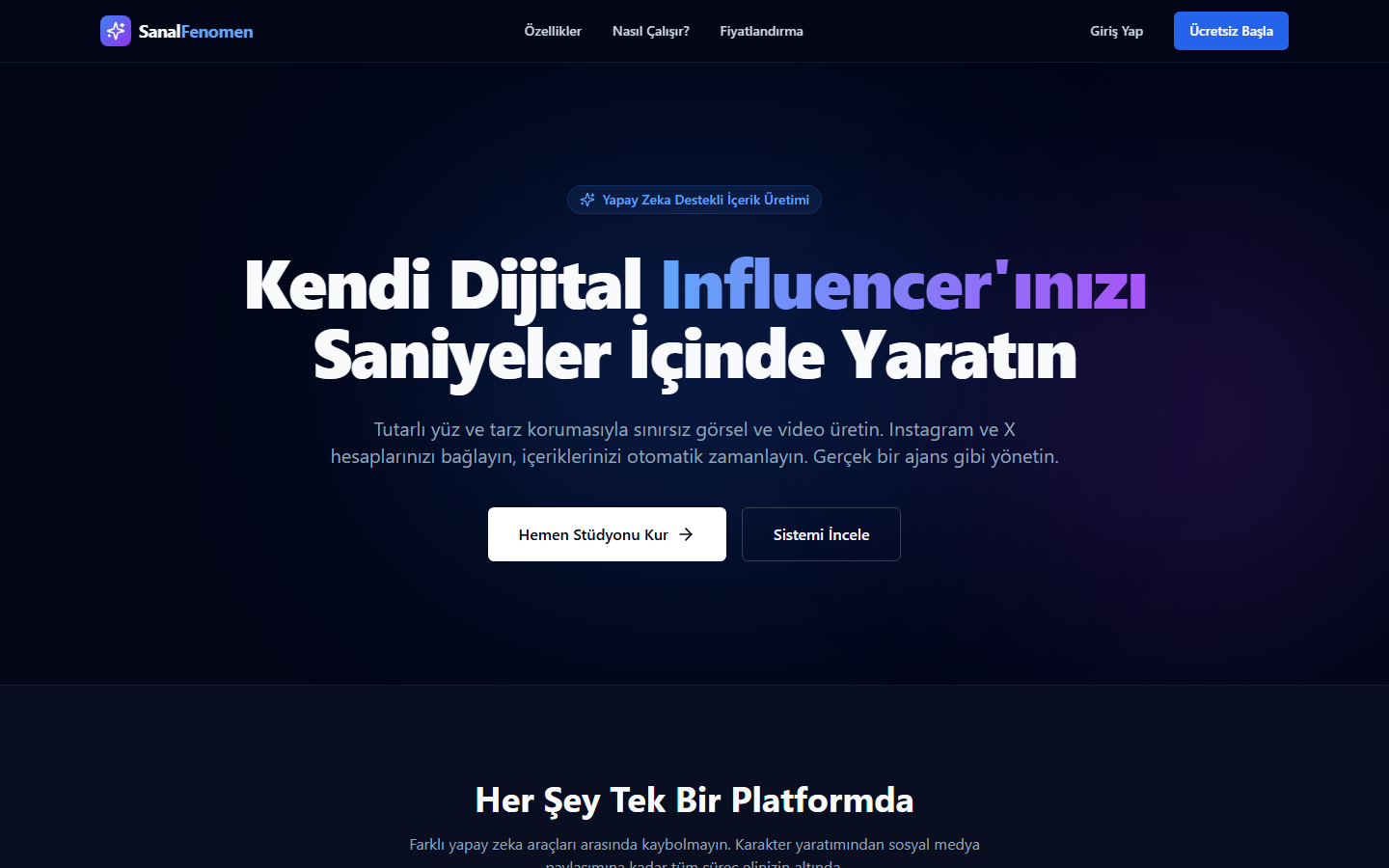 InfluencerAI / SanalFenomen proje görseli